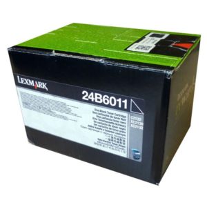 Cartouche de toner noir 24B6011 original Lexmark rendement de 6000 pages à 5 %, garantie 2ans, livraison gratuite !
