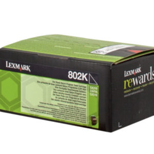 Cartouche de toner noir 80C20K0 original Lexmark rendement de 1000 pages à 5 %, garantie 2ans, livraison gratuite !