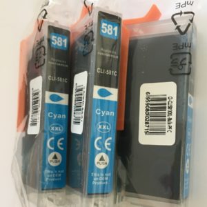 CLI581C XXL Compatible Canon volume d'encre 13ml, pour imprimantes séries TR et TS (cf liste) Garantie 2 ans, Livraison gratuite.
