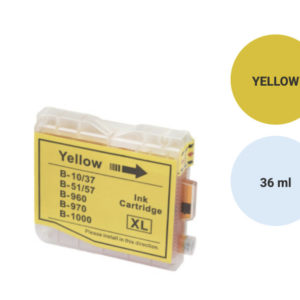 LC970 Y Compatible Brother, volume d'encre 36 ml, pour imprimantes séries MFC et DCP. (voir liste) Garantie 2 ans, Livraison gratuite