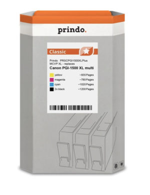 PGI 1500 XL Compatible Canon Maxify) 2 BK 1200 pages à 5%, 1 CY 1020p., 1 MA 780p., 1 jaune 935p., Garantie 2 ans, Livraison gratuite.