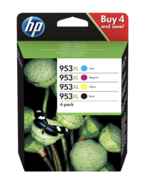 HP 953XL OEM Multipack garanti 2 ans, 2.000 pages en noir à 5%, et 1.450 pages sur les trois autres couleurs, livraison gratuite.