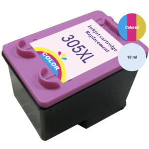 305XL CL Compatible HP, refill contenance 18ml (500 pages à 5%), retrait en magasin pour imprimantes HP Deskjet, Envy et Envy Pro